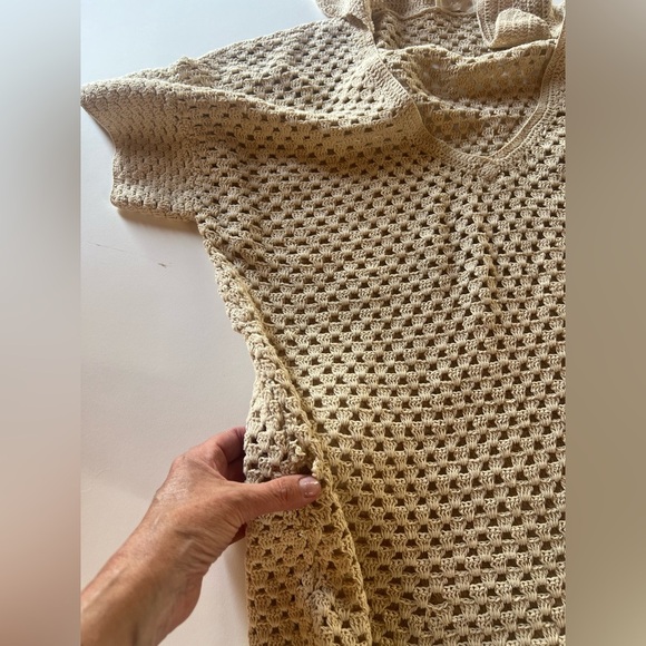 NWT Maurie and Eve Australian crochet Shore Thing Mini Dress in Sand sz S beach - Picture 13 of 15